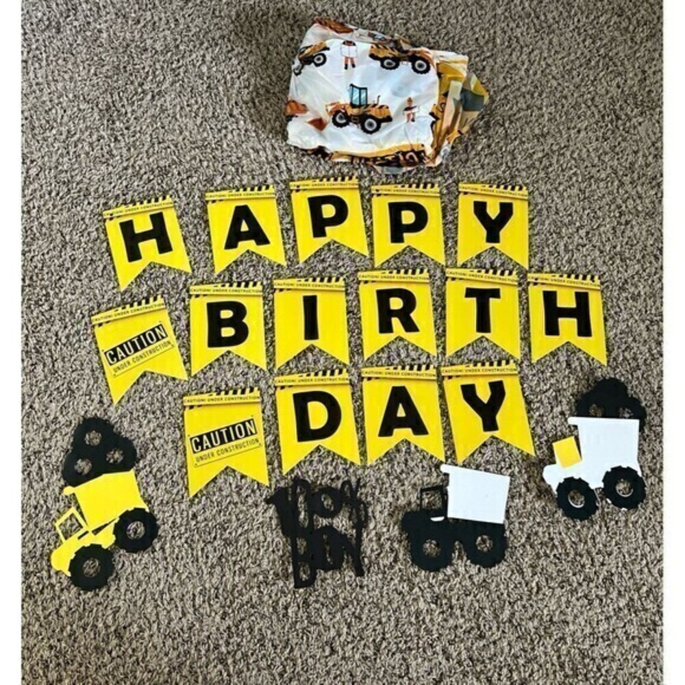 Construction Happy Birthday‎ Sign